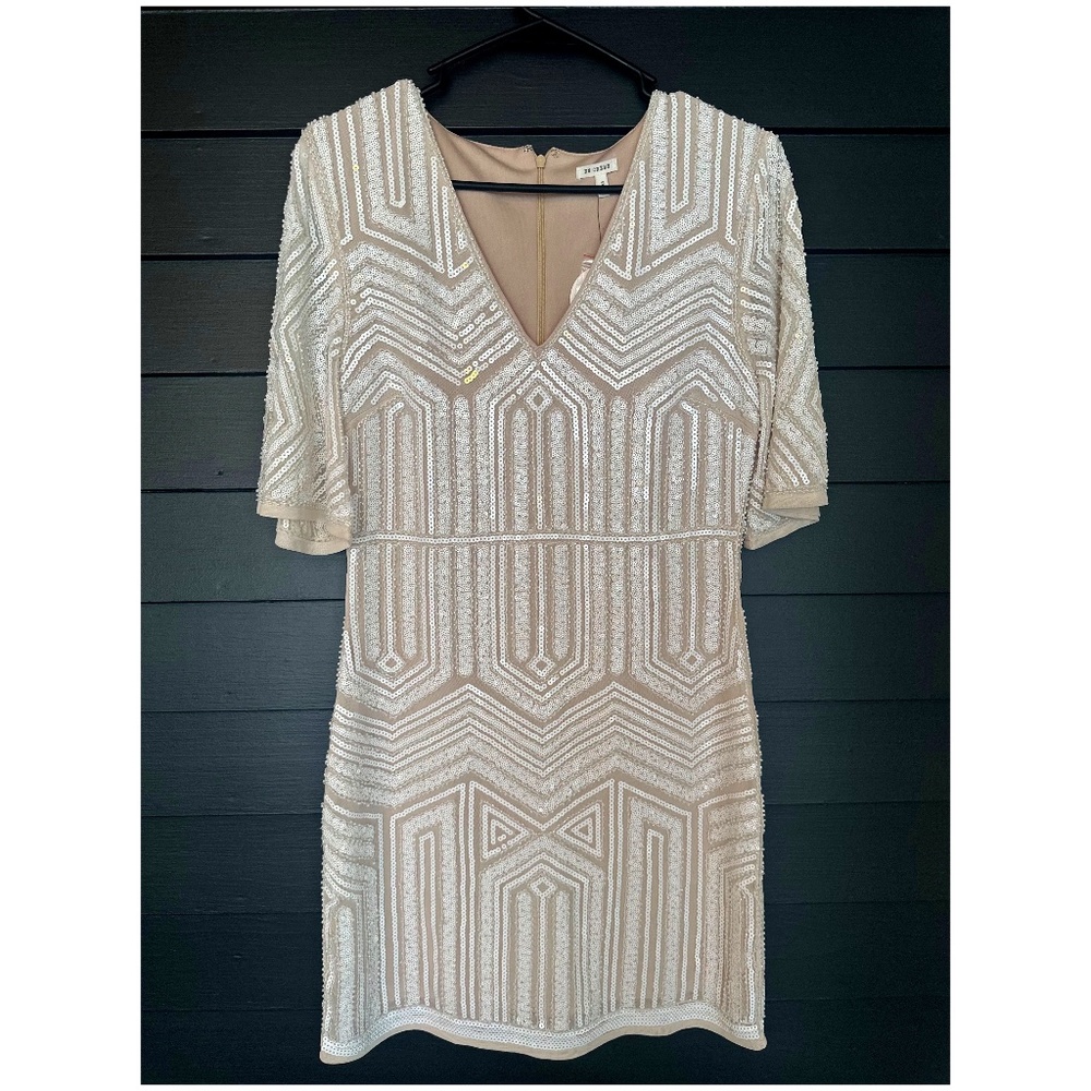 En Creme White Beaded Dress